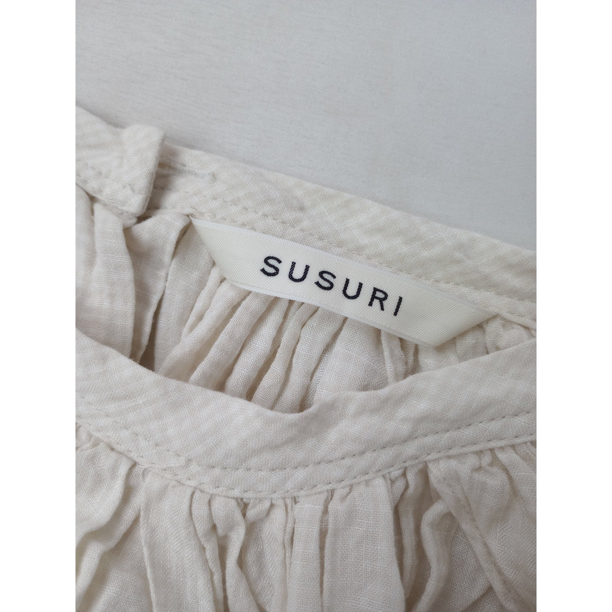 SUSURI ススリ ピオニーブラウス ノースリーブ  トップス  白 【中古】