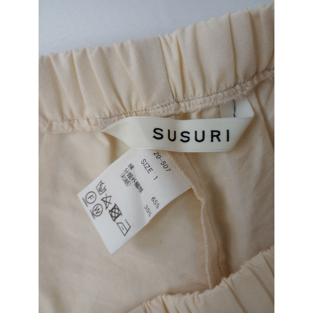 SUSURI  ススリ  ピンタック  パンツ  生成り 1 【中古】