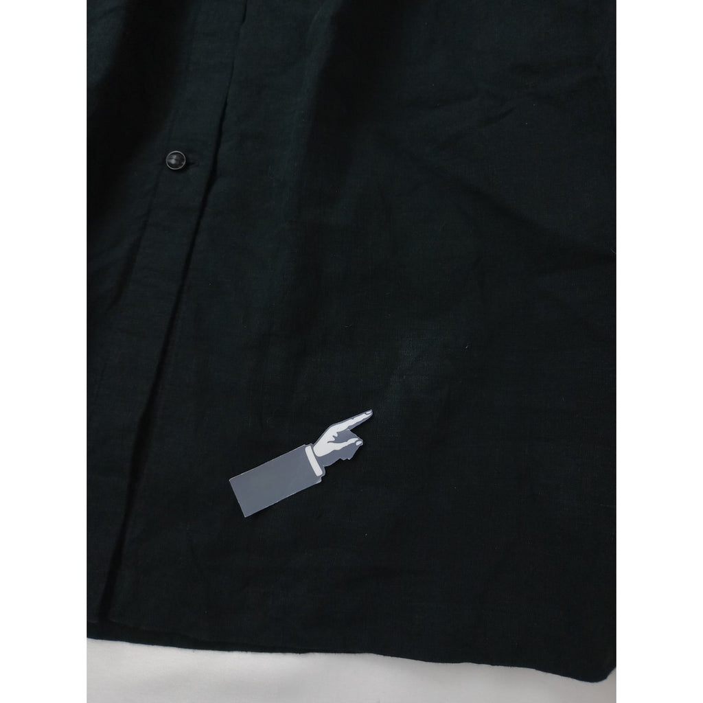 the last flower of the afternoon  ラストフラワーオブジアフタヌーン リネン 麻 100％ ロングドレス ワンピース 黒 ブラック 【中古】