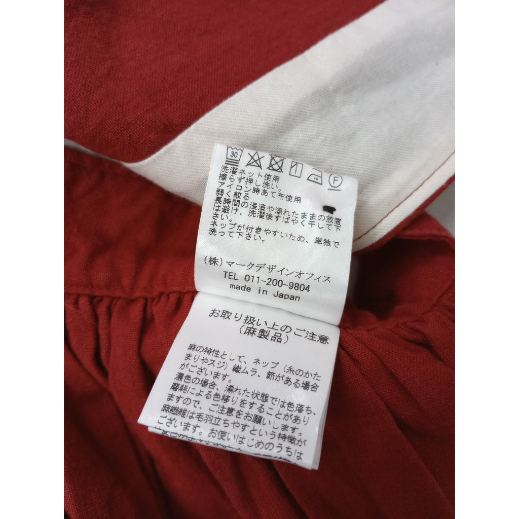 the last flower of the afternoon ラストフラワー オブ ジ アフターヌーン  pinafore vest ベスト スカート 赤  【中古】