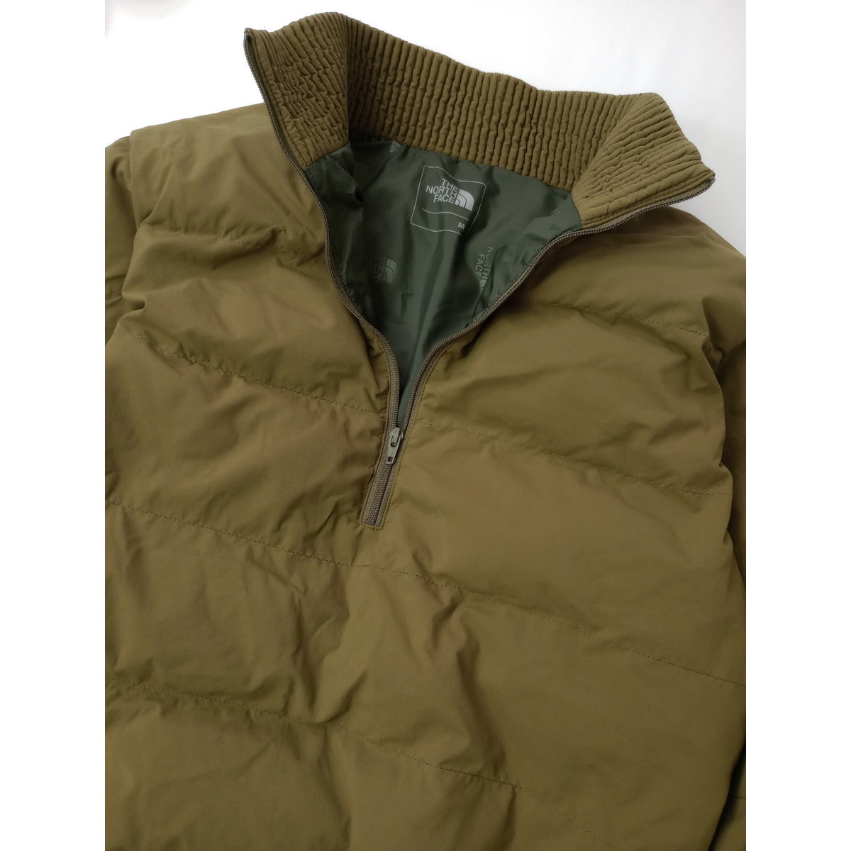 THE NORTH FACE ザノースフェイス BALMY ZIP HIGH バルミージップハイ ナイロンジャケット ブルゾン ジップアップ 中綿  NYW81720  カーキ(5M＋2640) M【中古】