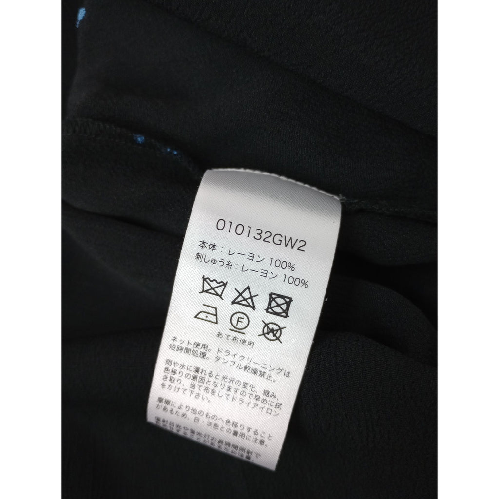 ne Quittez pas ヌキテパ Moss RAYON Lupinus Embroidery Blouse エンブロイダリーレーヨンブラウス 黒 ブラック 【中古】