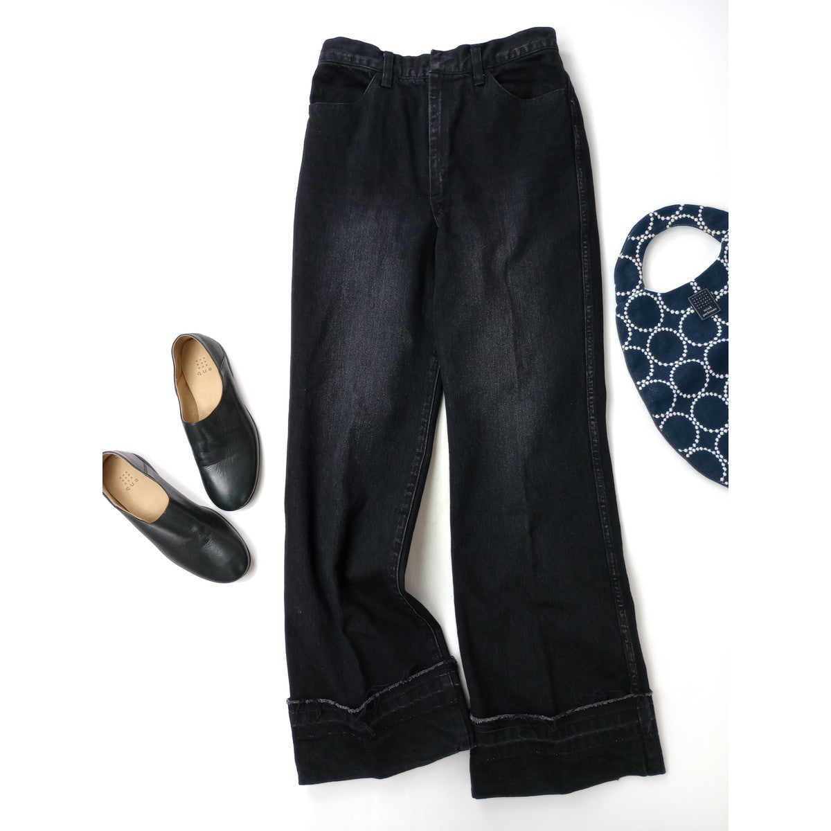 TOGA PULLA トーガプルラ Denim pants デニムパンツ 黒 ブラック 34   【中古】
