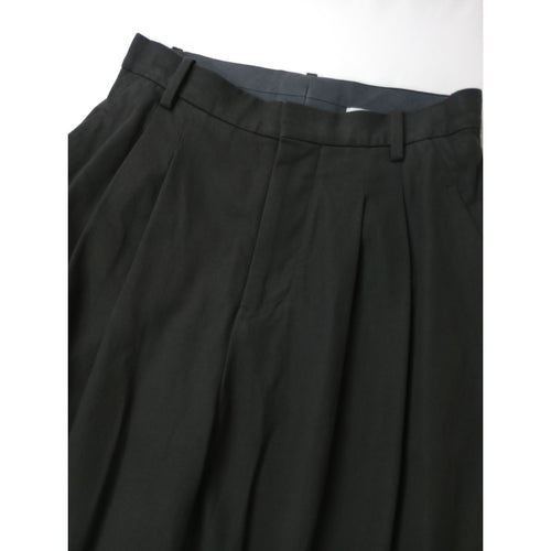 mina perhonen ミナペルホネン siisti コットン 綿 100％ タック パンツ グレー 36   【中古】
