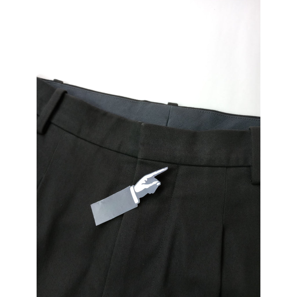 mina perhonen ミナペルホネン siisti コットン 綿 100％ タック パンツ グレー 36   【中古】