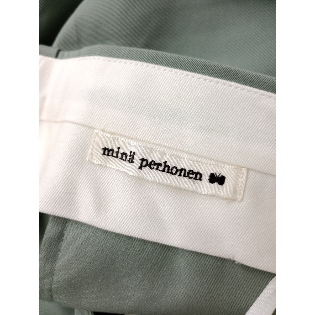 mina perhonen ミナペルホネン  herbes コットン  シルク  パンツ グリーン系  36