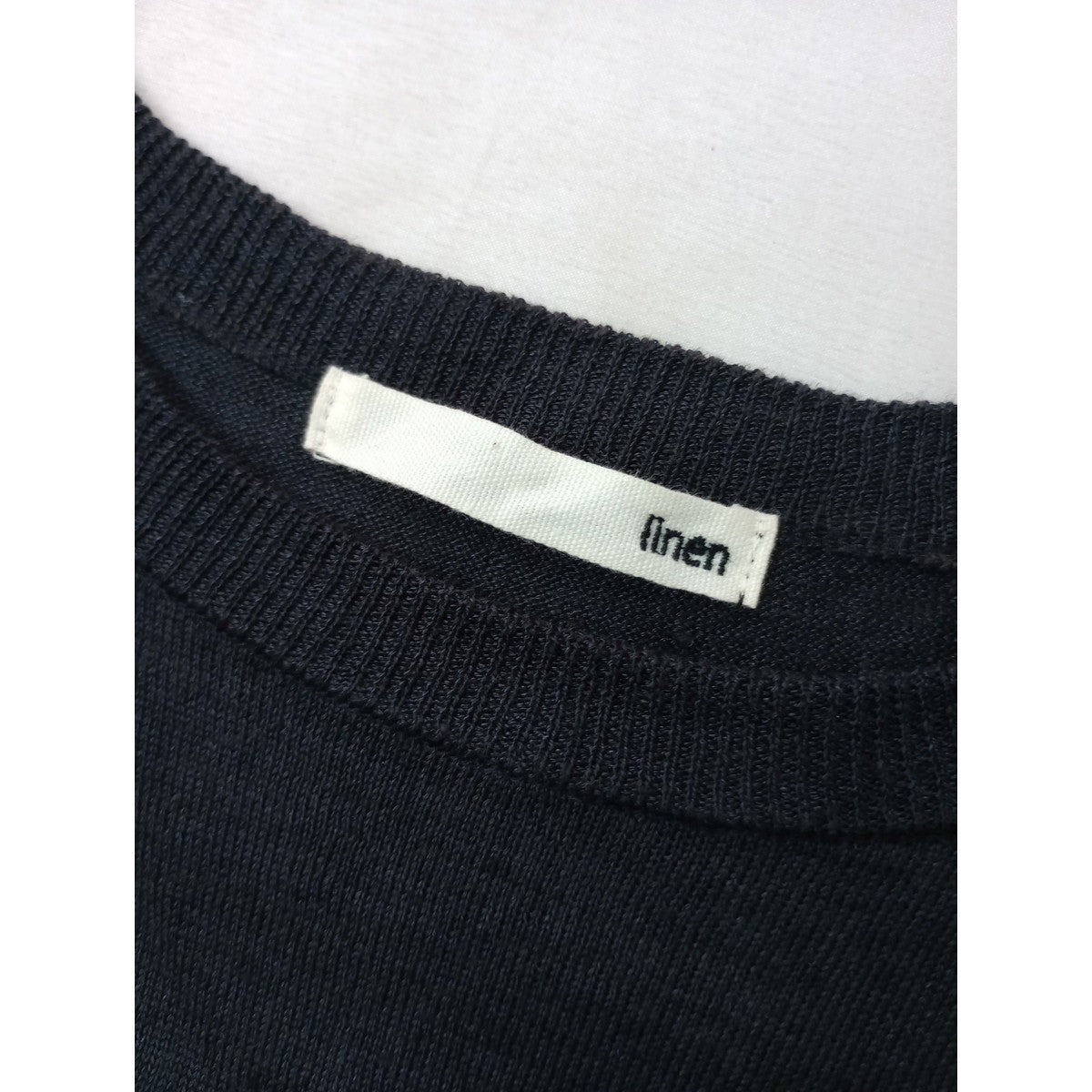 evam eva エヴァムエヴァ リネン 麻 100％ プルオーバー サマーニット 黒 ブラック  【中古】