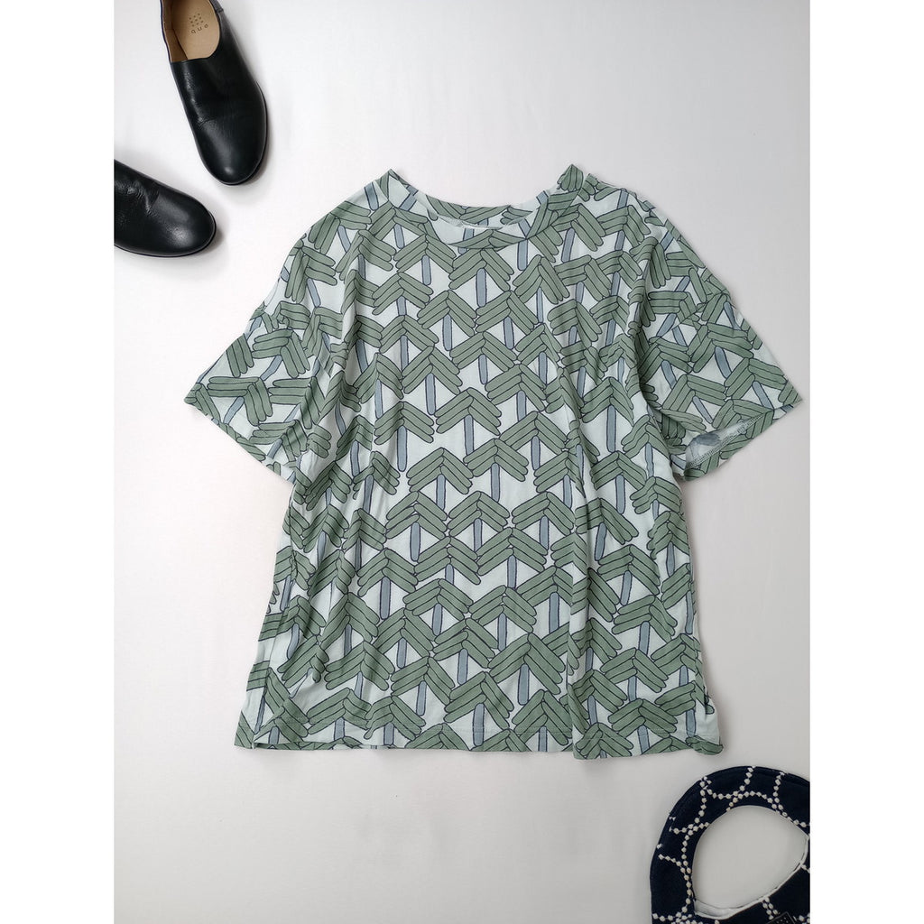 mina perhonen LAUNDRY ミナペルホネン ランドリー stick tree カットソー トップス グリーン 36 【中古】