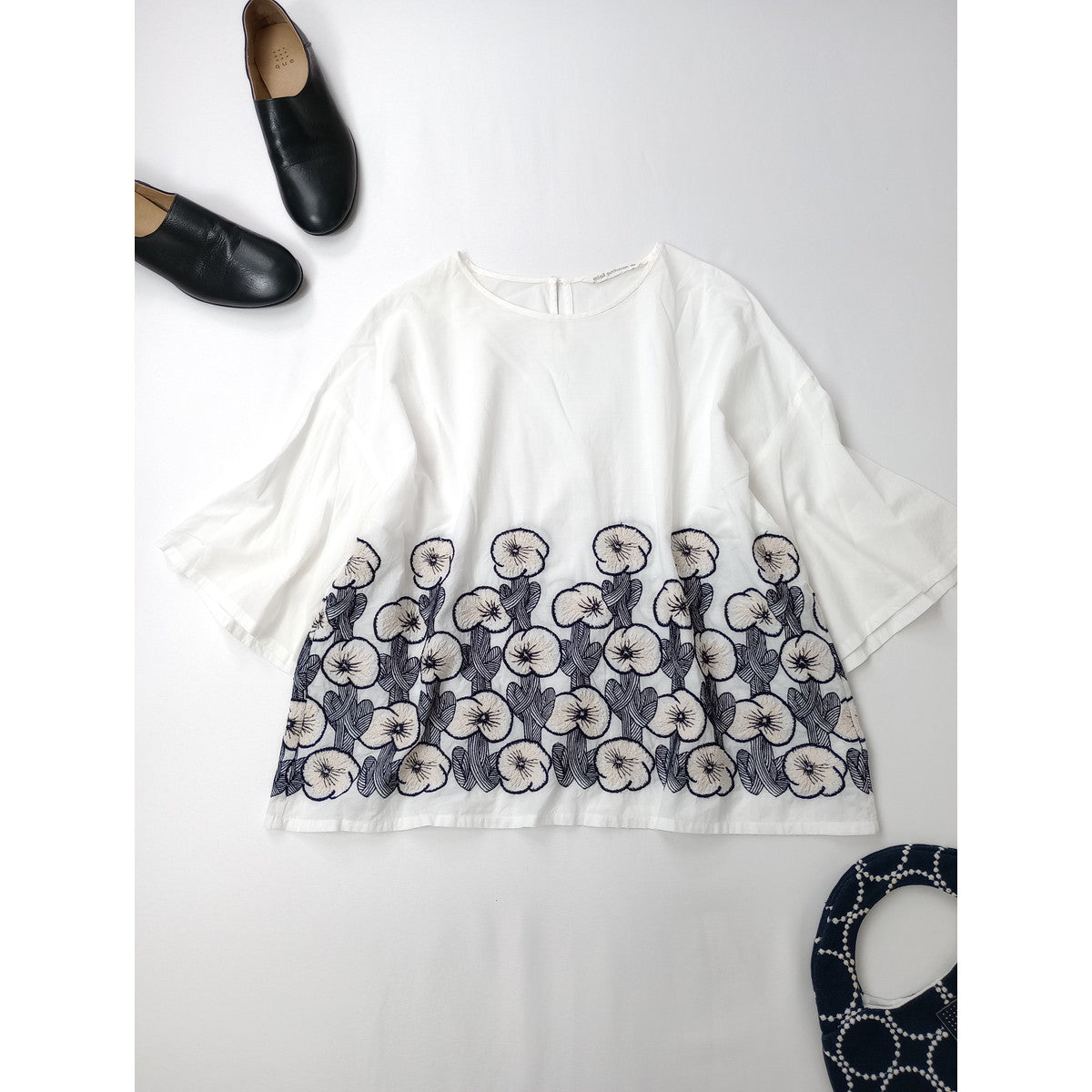 mina perhonen ミナペルホネン hanakaze ブラウス  トップス  白 36 【中古】