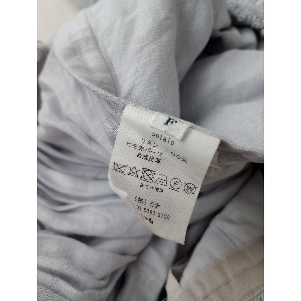 mina perhonen ミナペルホネン petalo ペターロ 巻きスカート アイスブルーグレー 【中古】