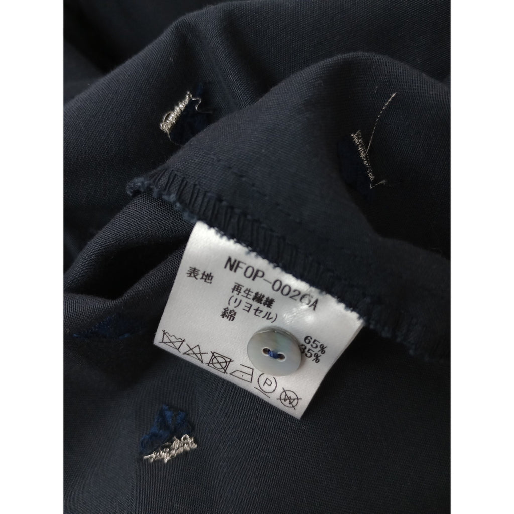 nume ヌメ パラスパレス ロング ドレス 刺繍 シャツワンピース 黒 ブラック 3  【中古】