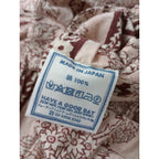 45R フォーティファイブアール  インドストライプフラワーブロックプリントのドレス ワンピース  ピンク 【中古】