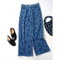 marimekko マリメッコ Maridenim Loose Unikko ジーンズ ウニッコ デニムパンツ ビンテージ加工 ブルー 【中古】