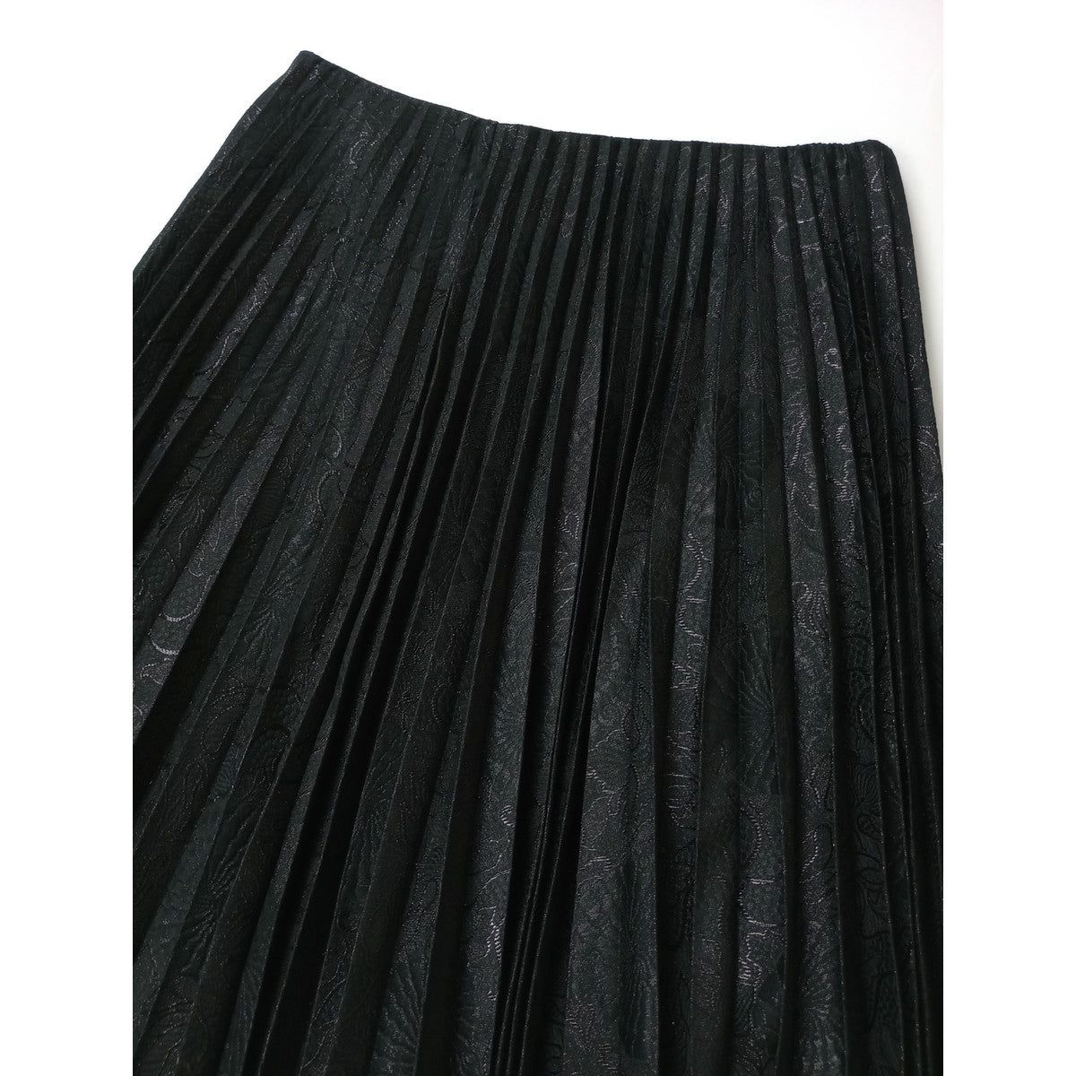 Y’s PINK ワイズ ピンク Asymmetric jacquard pleated skirt アシンメトリー ジャガード プリーツ スカート 黒 ブラック 2【中古】