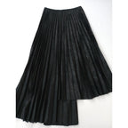 Y’s PINK ワイズ ピンク Asymmetric jacquard pleated skirt アシンメトリー ジャガード プリーツ スカート 黒 ブラック 2【中古】