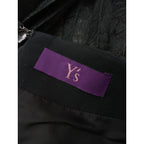 Y’s PINK ワイズ ピンク Asymmetric jacquard pleated skirt アシンメトリー ジャガード プリーツ スカート 黒 ブラック 2【中古】