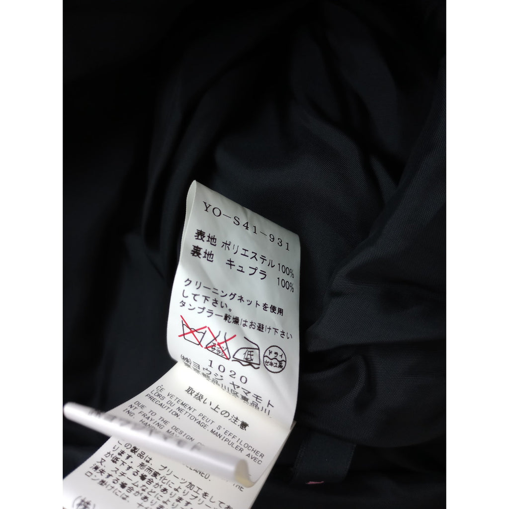 Y’s PINK ワイズ ピンク Asymmetric jacquard pleated skirt アシンメトリー ジャガード プリーツ スカート 黒 ブラック 2【中古】