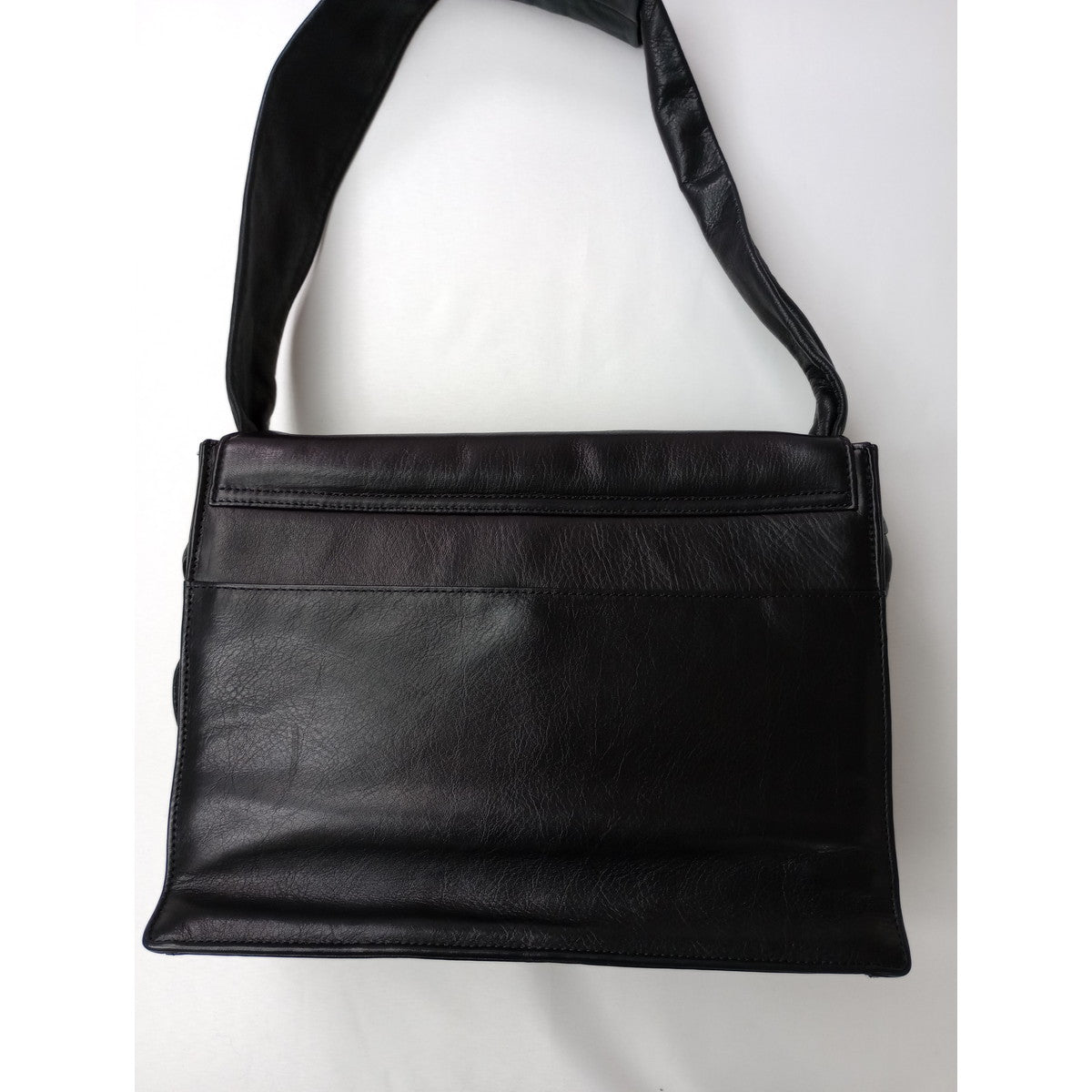 discord Yohji Yamamoto ディスコード ヨウジヤマモト レザー ショルダーバッグ 黒 ブラック 【中古】