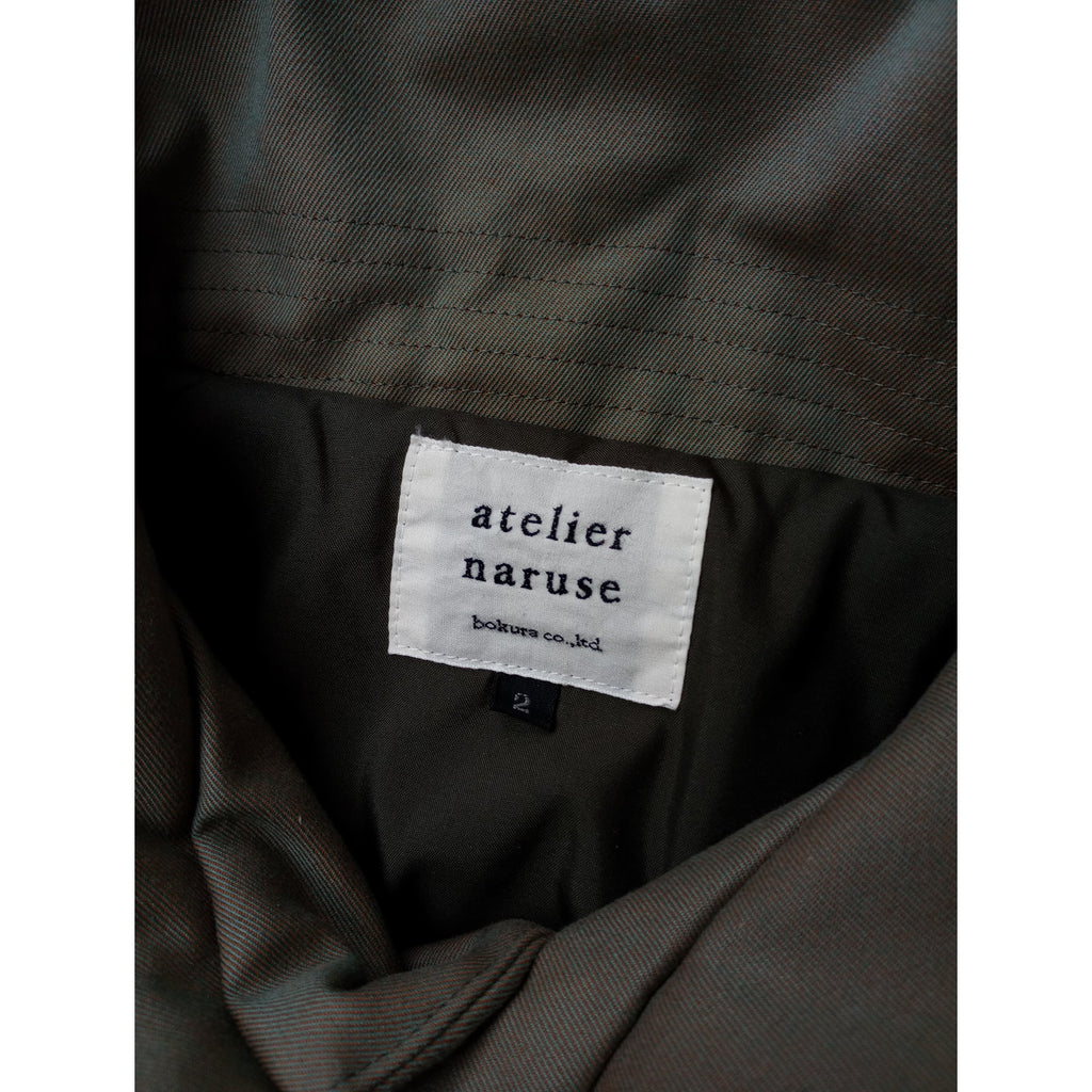atelier naruse アトリエナルセ コットン 中綿  ロング コート カーキ  ユニセックス 2  (8M＋2164)【中古】
