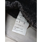 atelier naruse アトリエナルセshetland wool linen tuck wide pants ヘロンボーン 柄 シェットランドウール リネン パンツ  黒 ブラック(8M＋2163【中古】