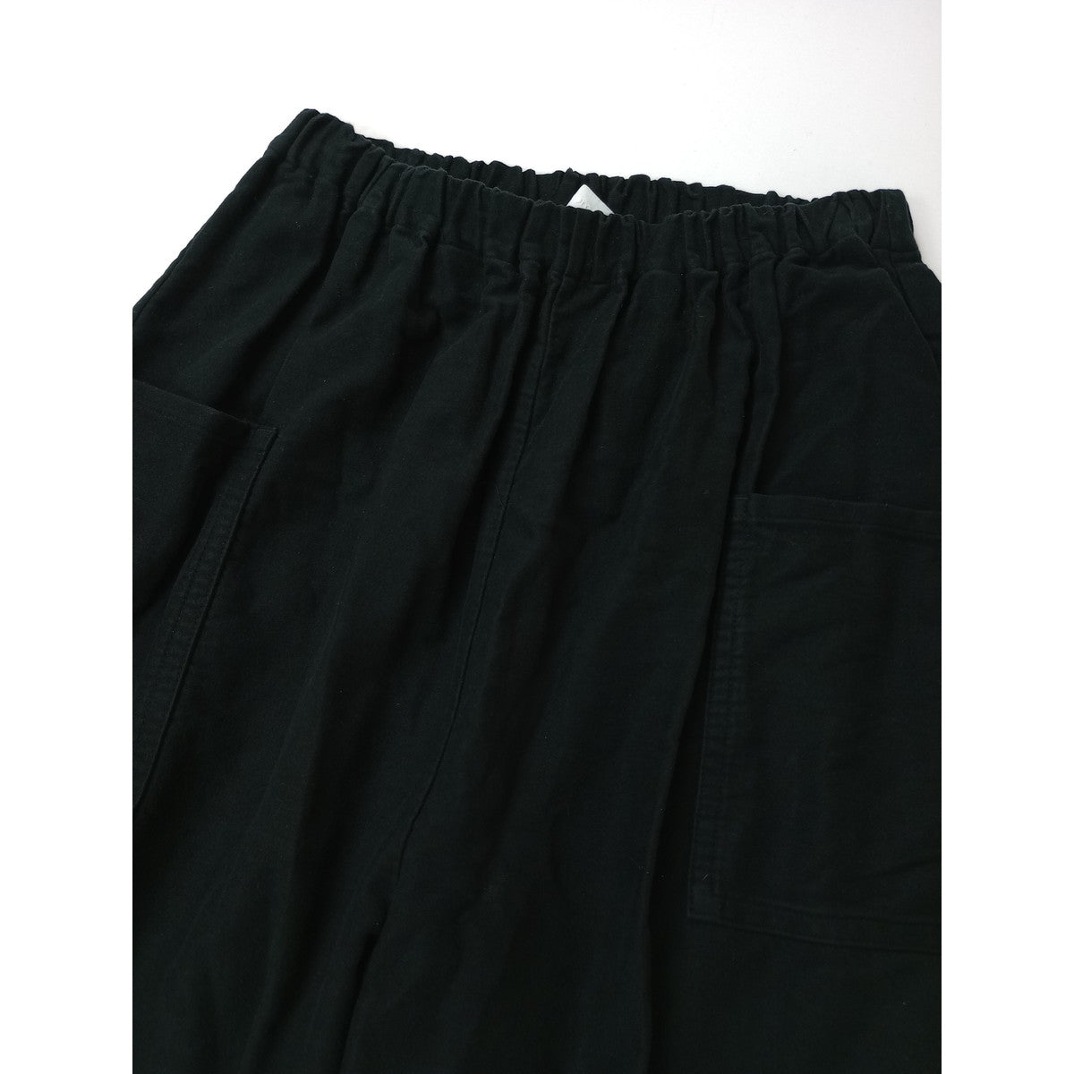 25AW  homspun ホームスパン コットン 綿 100％ イージーパンツ 黒 ブラック F