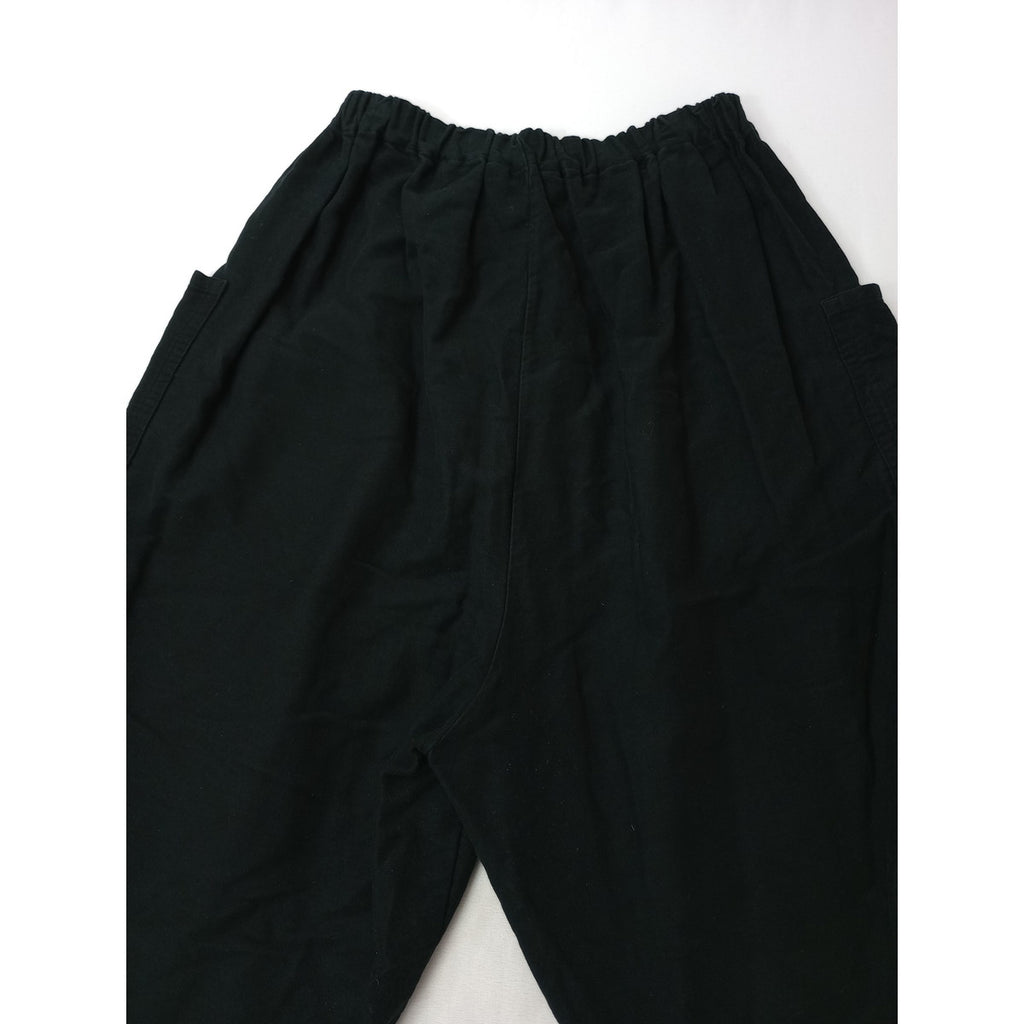 25AW  homspun ホームスパン コットン 綿 100％ イージーパンツ 黒 ブラック F