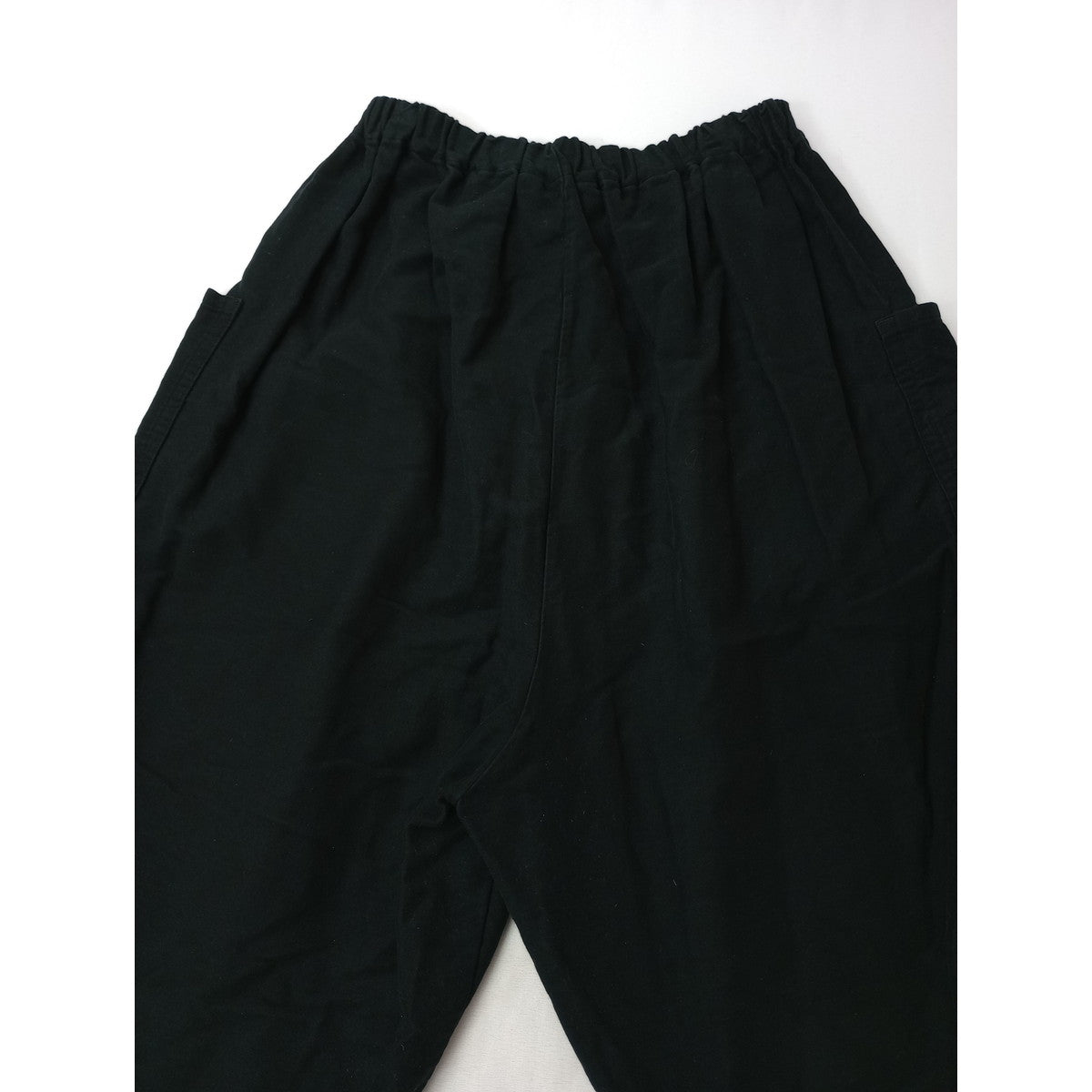 25AW  homspun ホームスパン コットン 綿 100％ イージーパンツ 黒 ブラック F