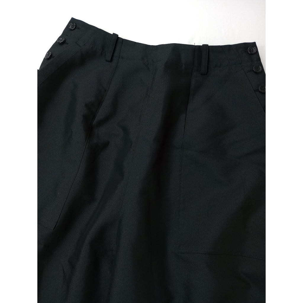 TENNE HANDCRAFTED MODERN テン ハンドクラフテッド モダン コットン 綿 混 サイドボタン キュロット パンツ 黒 ブラック 【中古】