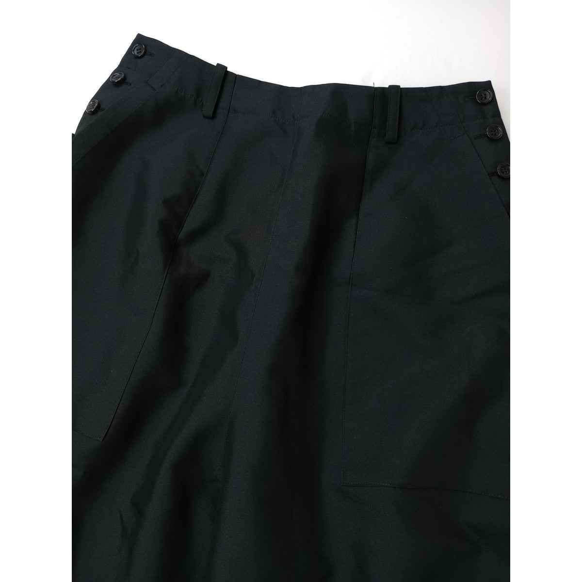TENNE HANDCRAFTED MODERN テン ハンドクラフテッド モダン コットン 綿 混 サイドボタン キュロット パンツ 黒 ブラック 【中古】
