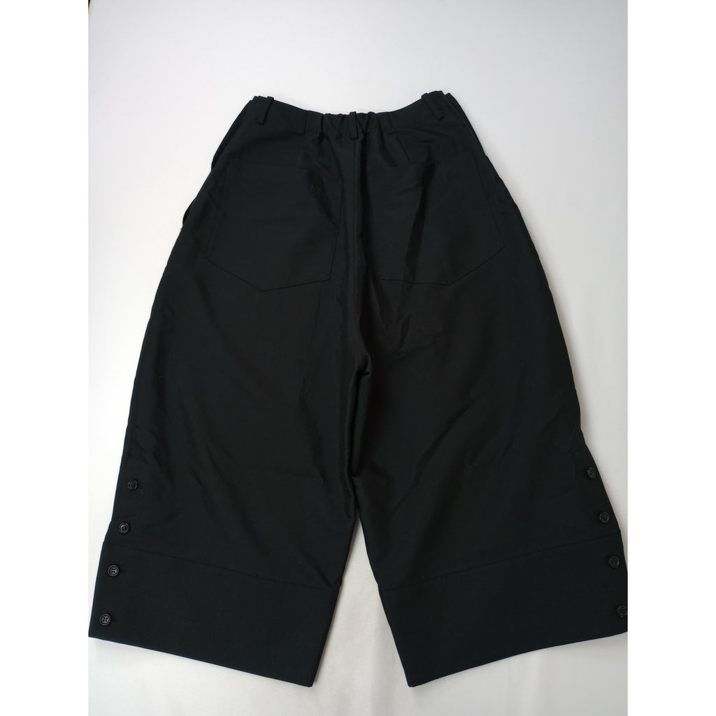 TENNE HANDCRAFTED MODERN テン ハンドクラフテッド モダン コットン 綿 混 サイドボタン キュロット パンツ 黒 ブラック 【中古】