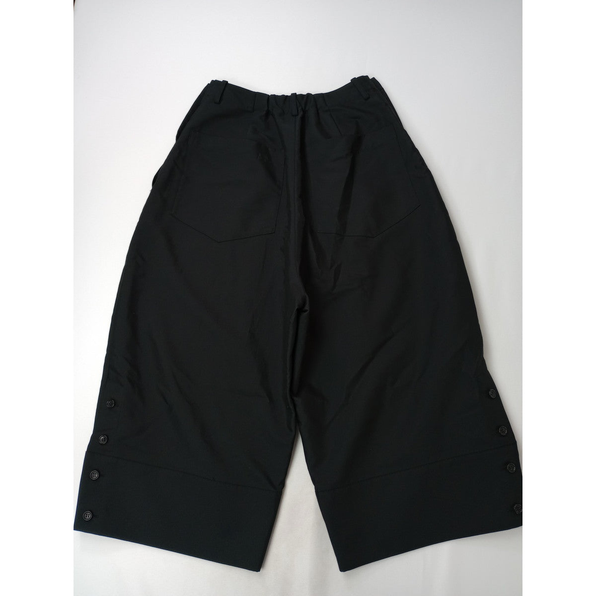 TENNE HANDCRAFTED MODERN テン ハンドクラフテッド モダン コットン 綿 混 サイドボタン キュロット パンツ 黒 ブラック 【中古】