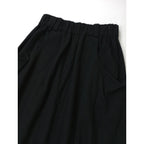 25AW  atelier naruse アトリエナルセ wool punch gather skirt ウールポンチギャザースカート ロング 黒 ブラック (8M＋2166)【中古】