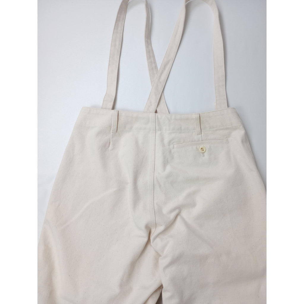 R&D.M.Co- オールドマンズテーラー CANVAS SUSPENDERS PANTS キャンバス サスペンダー パンツ ワイド 生成り S 【中古】