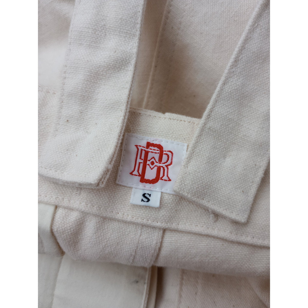 R&D.M.Co- オールドマンズテーラー CANVAS SUSPENDERS PANTS キャンバス サスペンダー パンツ ワイド 生成り S 【中古】