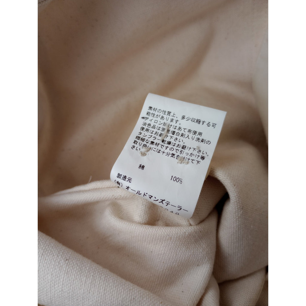R&D.M.Co- オールドマンズテーラー CANVAS SUSPENDERS PANTS キャンバス サスペンダー パンツ ワイド 生成り S 【中古】