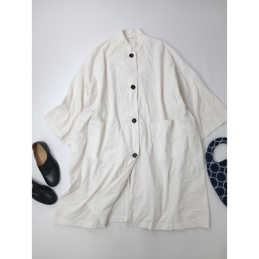 R&D.M.Co- オールドマンズテーラー  GARMENT DYE OVERSIZED COAT ガーメント ダイオーバーサイズ ロング コート 白 【中古】