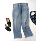 chimala チマラ SELVEDGE DENIM ANKLE CUT デニムパンツ ビンテージ加工 ブルー 28  【中古】