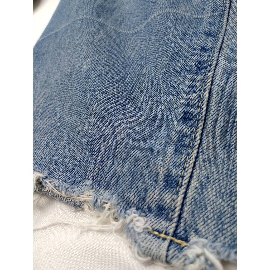 chimala チマラ SELVEDGE DENIM ANKLE CUT デニムパンツ ビンテージ加工 ブルー 28  【中古】