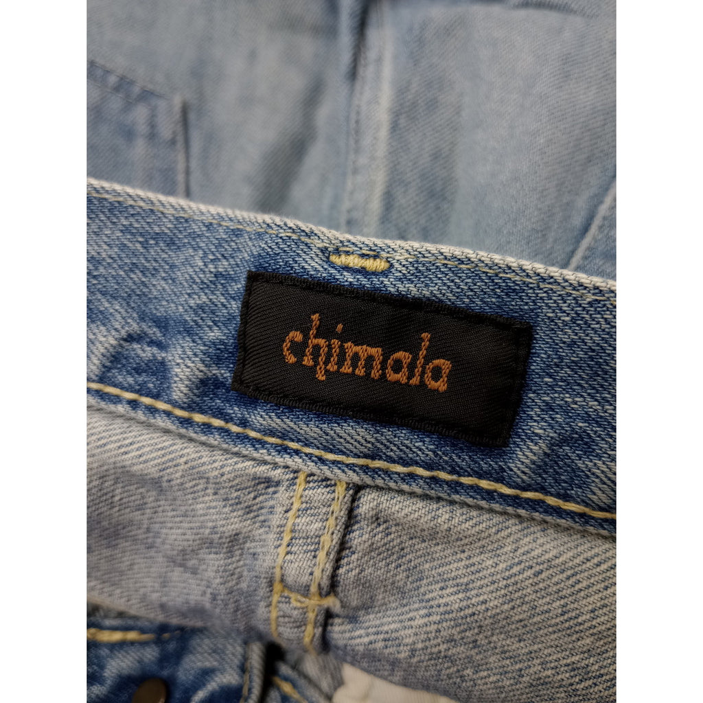 chimala チマラ SELVEDGE DENIM ANKLE CUT デニムパンツ ビンテージ加工 ブルー 28  【中古】