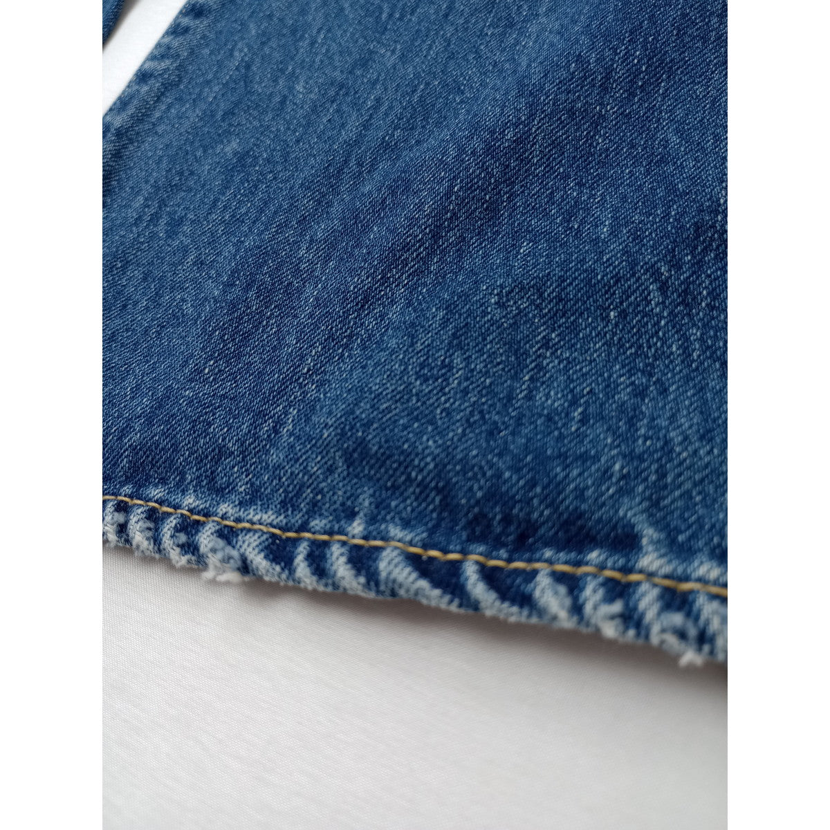 chimala チマラ デニムパンツ ビンテージ加工 ブルー 26  【中古】