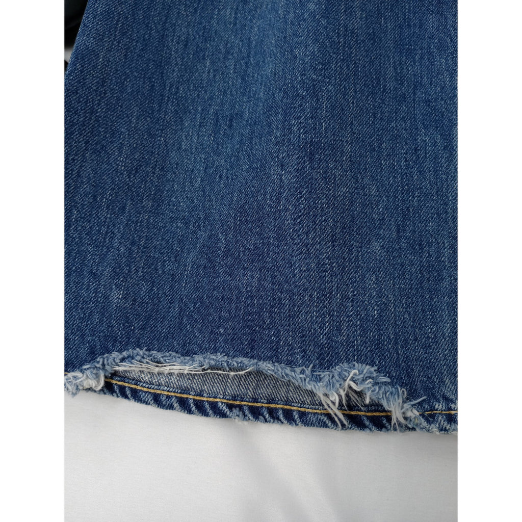 chimala チマラ デニムパンツ ビンテージ加工 ブルー 26  【中古】