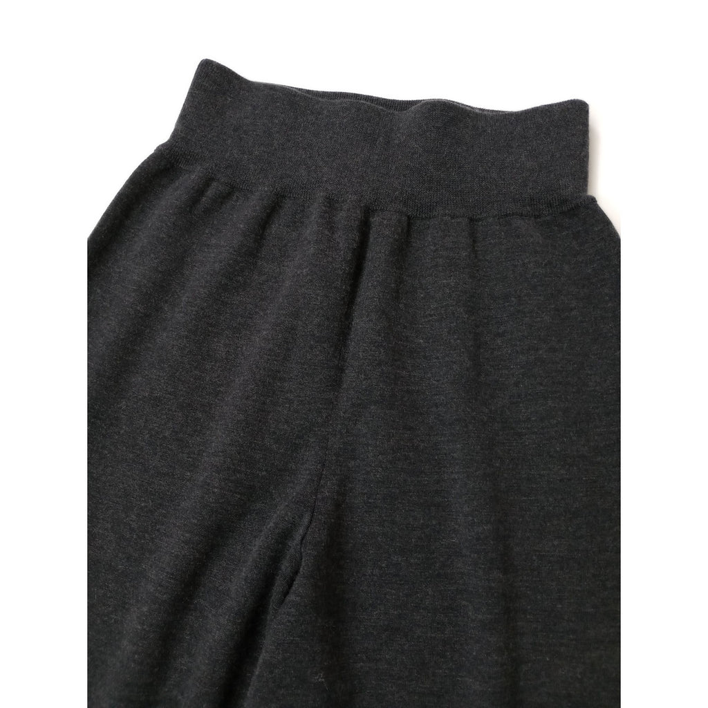 STUDIO NICHOLSON スタジオ ニコルソン MOURA KNIT PANTS ニットパンツ メリノウール カシミヤ シルク  ダークグレー  0  (8M＋2667)【 中古】