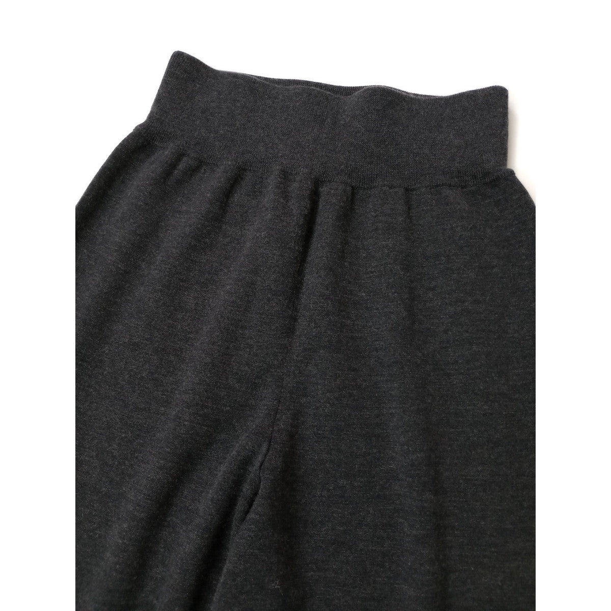 STUDIO NICHOLSON スタジオ ニコルソン MOURA KNIT PANTS ニットパンツ メリノウール カシミヤ シルク  ダークグレー  0  (8M＋2667)【 中古】