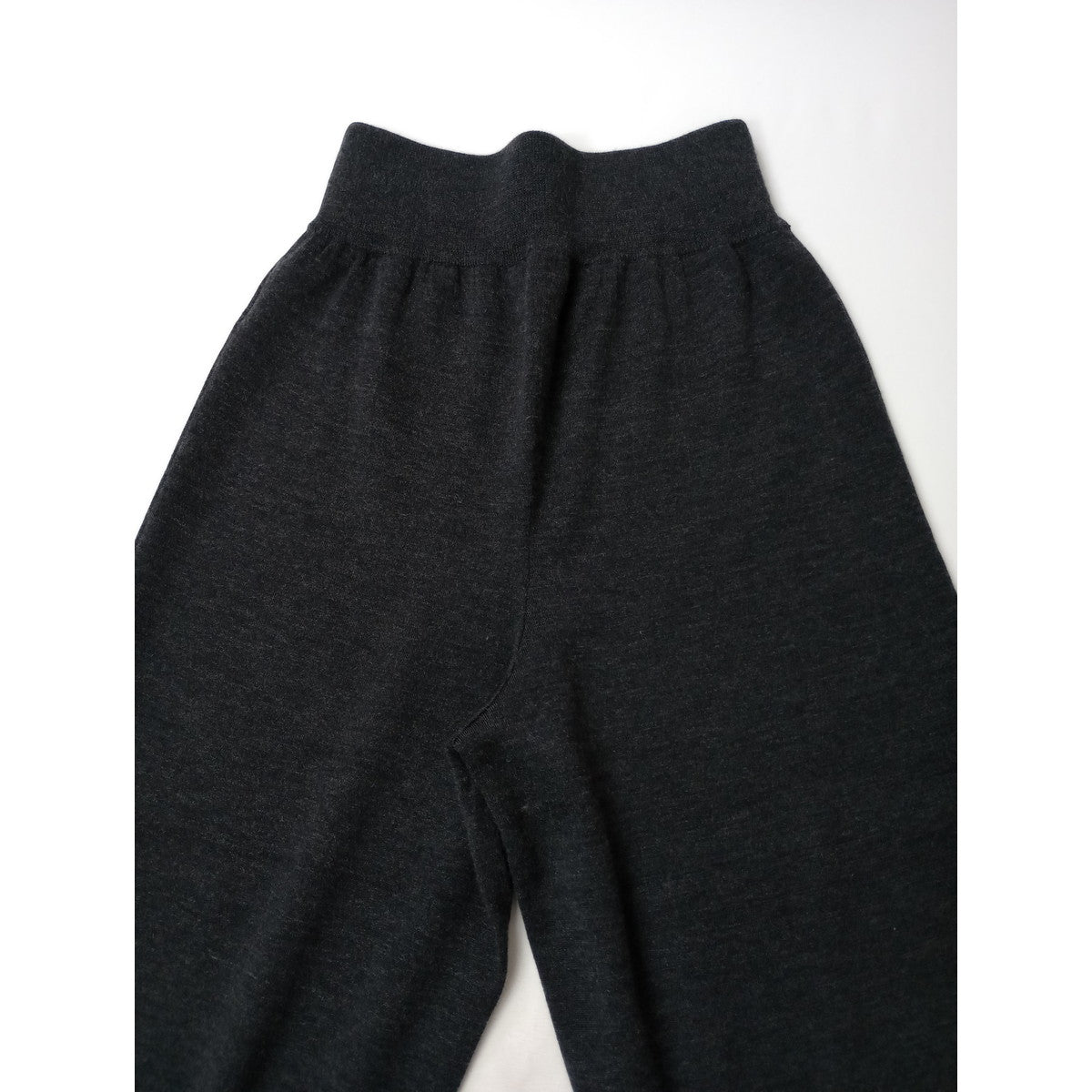 STUDIO NICHOLSON スタジオ ニコルソン MOURA KNIT PANTS ニットパンツ メリノウール カシミヤ シルク  ダークグレー  0  (8M＋2667)【 中古】