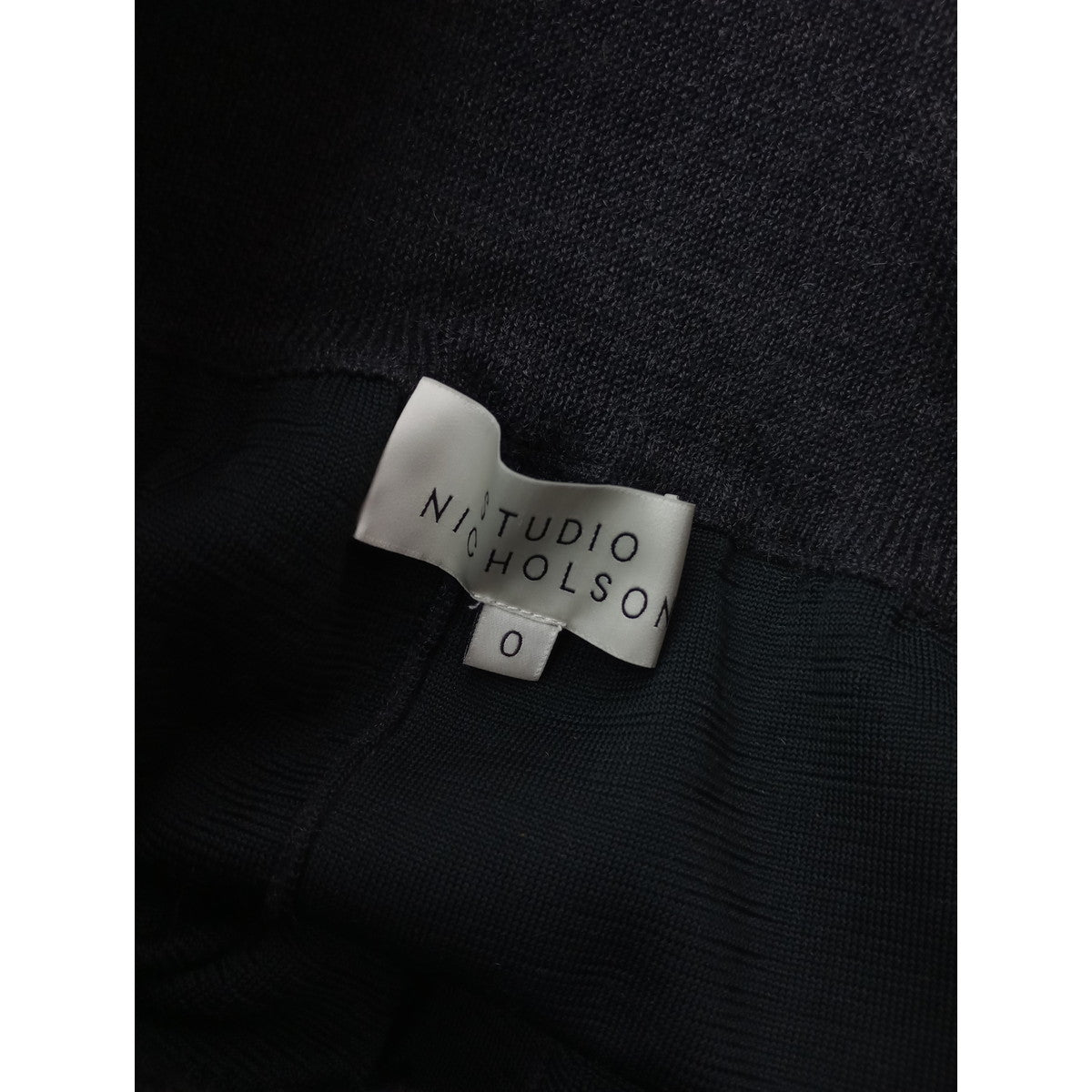 STUDIO NICHOLSON スタジオ ニコルソン MOURA KNIT PANTS ニットパンツ メリノウール カシミヤ シルク  ダークグレー  0  (8M＋2667)【 中古】