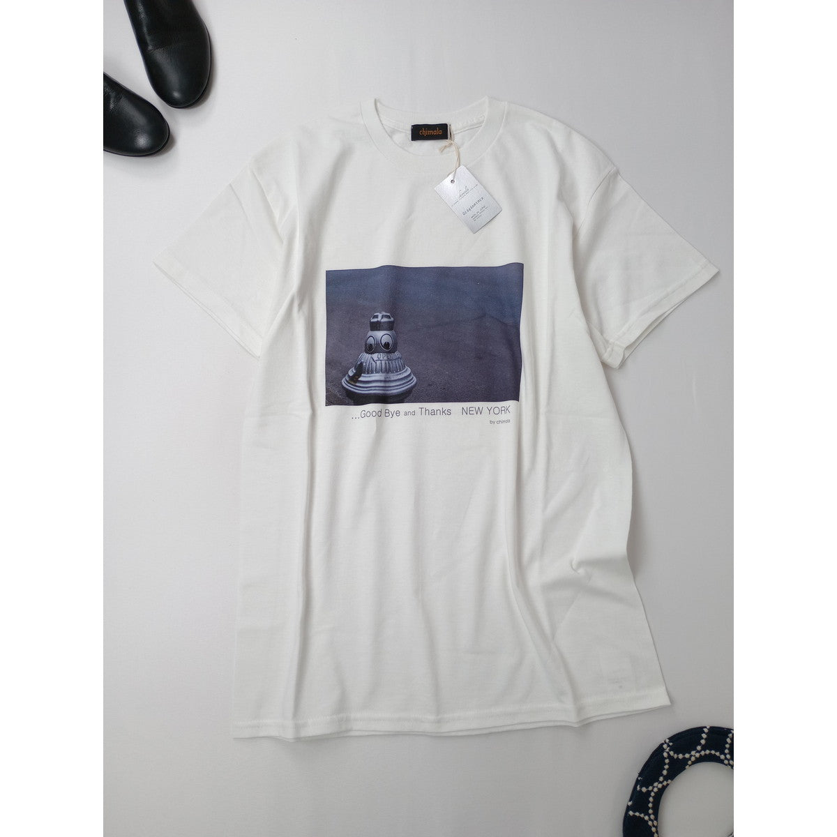 新品  chimala  チマラ  フォト プリント Tシャツ  半袖  トップス カットソー   白