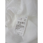 新品 mizuiro ind ミズイロインド レース  刺繍 スタンドカラー ワイド シャツ 長袖 トップス   白 【中古】