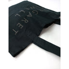 MARGARET HOWELL マーガレットハウエル COTTON LOGO BAG ロゴ トート バッグ 黒 ブラック 【中古】