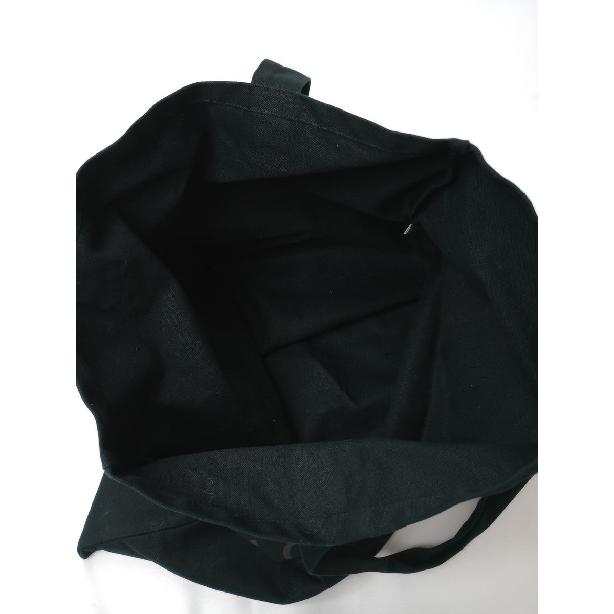 MARGARET HOWELL マーガレットハウエル COTTON LOGO BAG ロゴ トート バッグ 黒 ブラック 【中古】