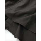 mizuiro ind ミズイロインド バンドカラー 長袖 シャツ ロング ワンピース ダークブラウン 【中古】